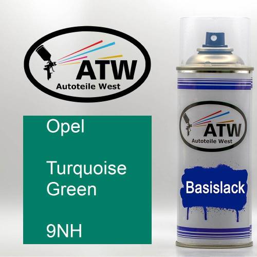 Opel, Turquoise Green, 9NH: 400ml Sprühdose, von ATW Autoteile West.